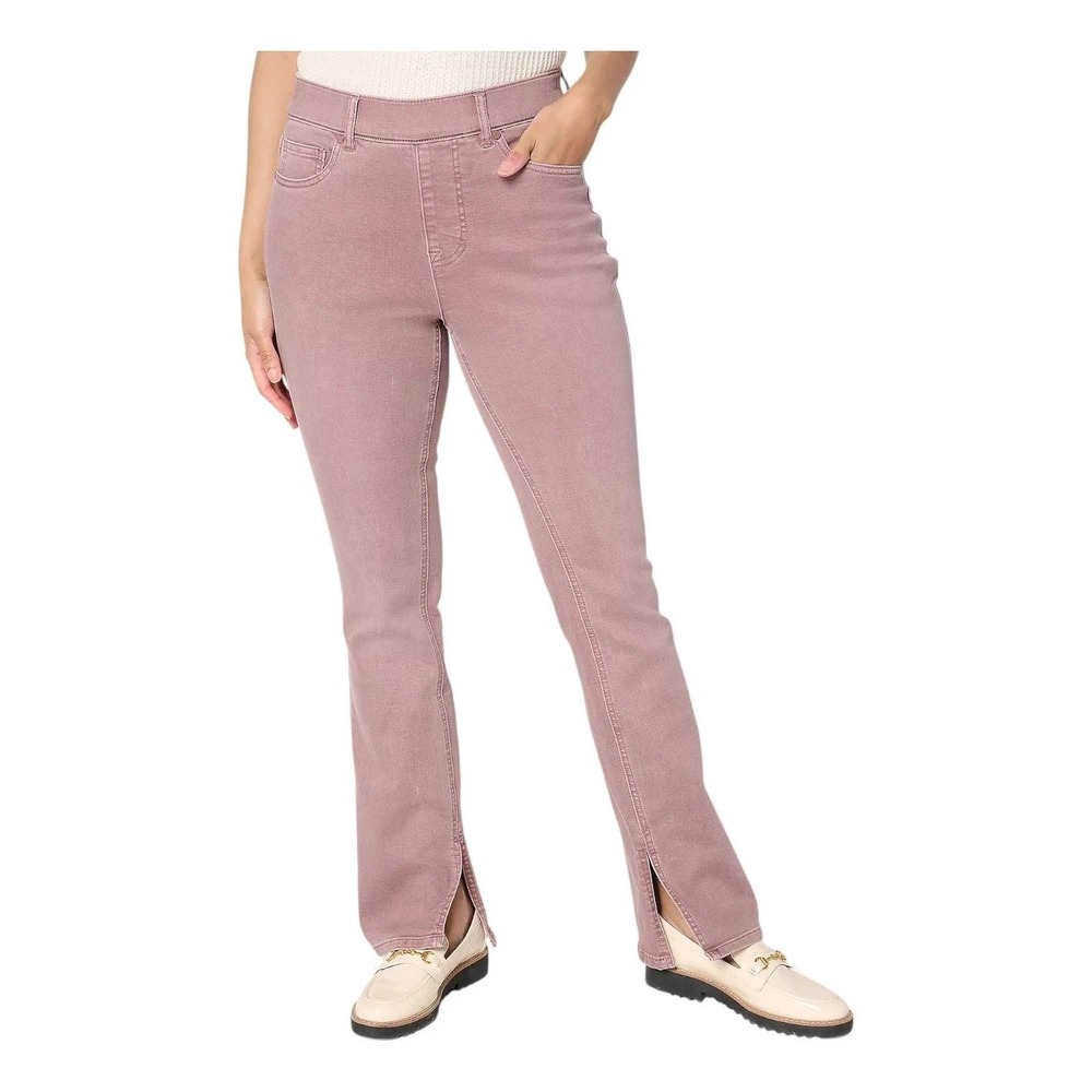 Isaac Mizrahi Live! Women's Colored Denim Slim Pants Rosey size: reg 4 #10*